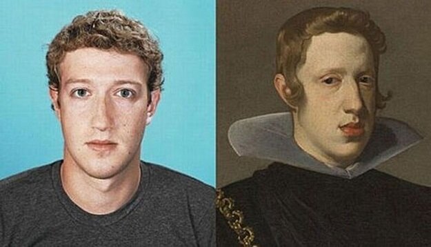 Mark Zuckerberg y el rey español Felipe IV